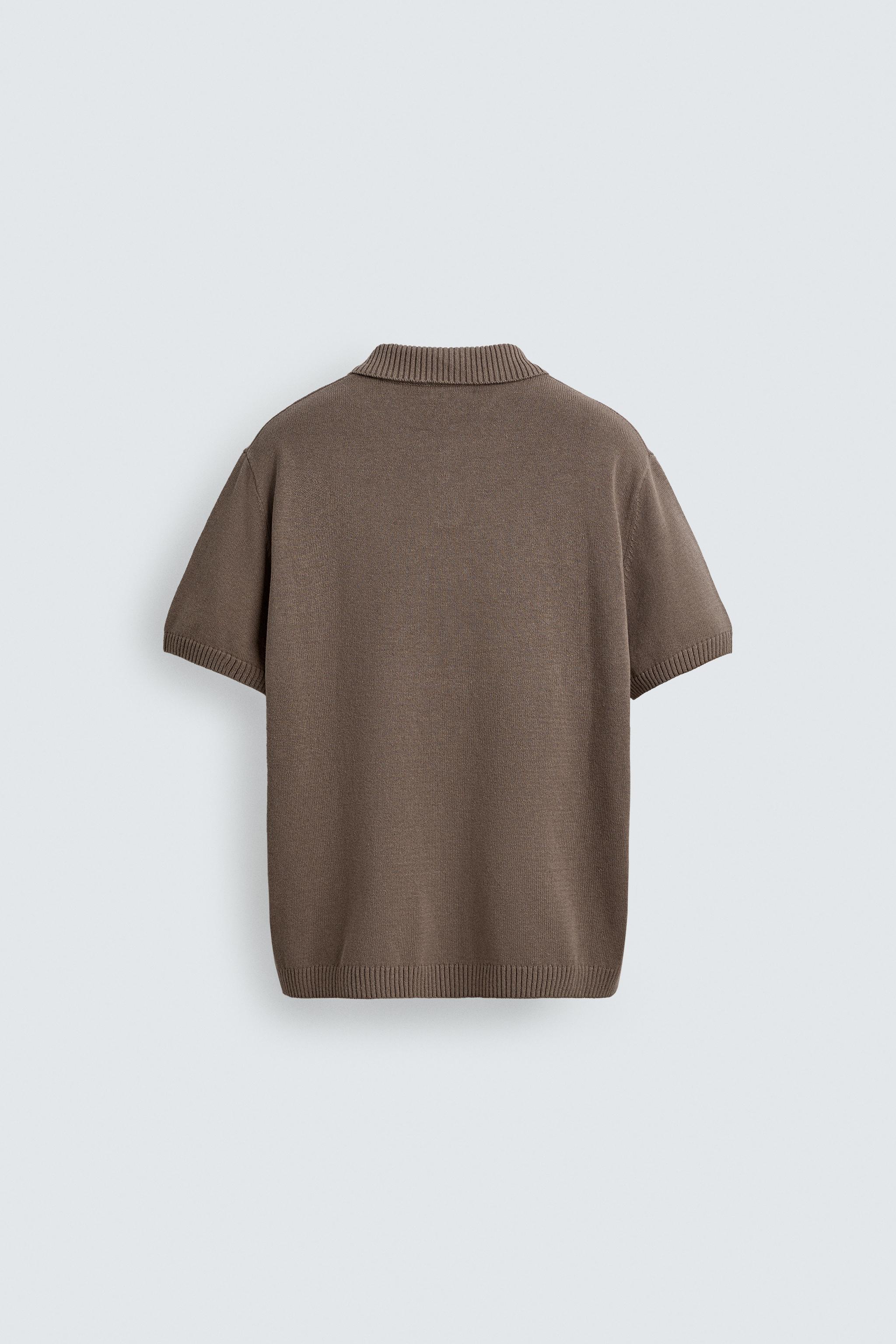REGULAR FIT COTTON LINEN BLEND KNIT POLO SHIRT