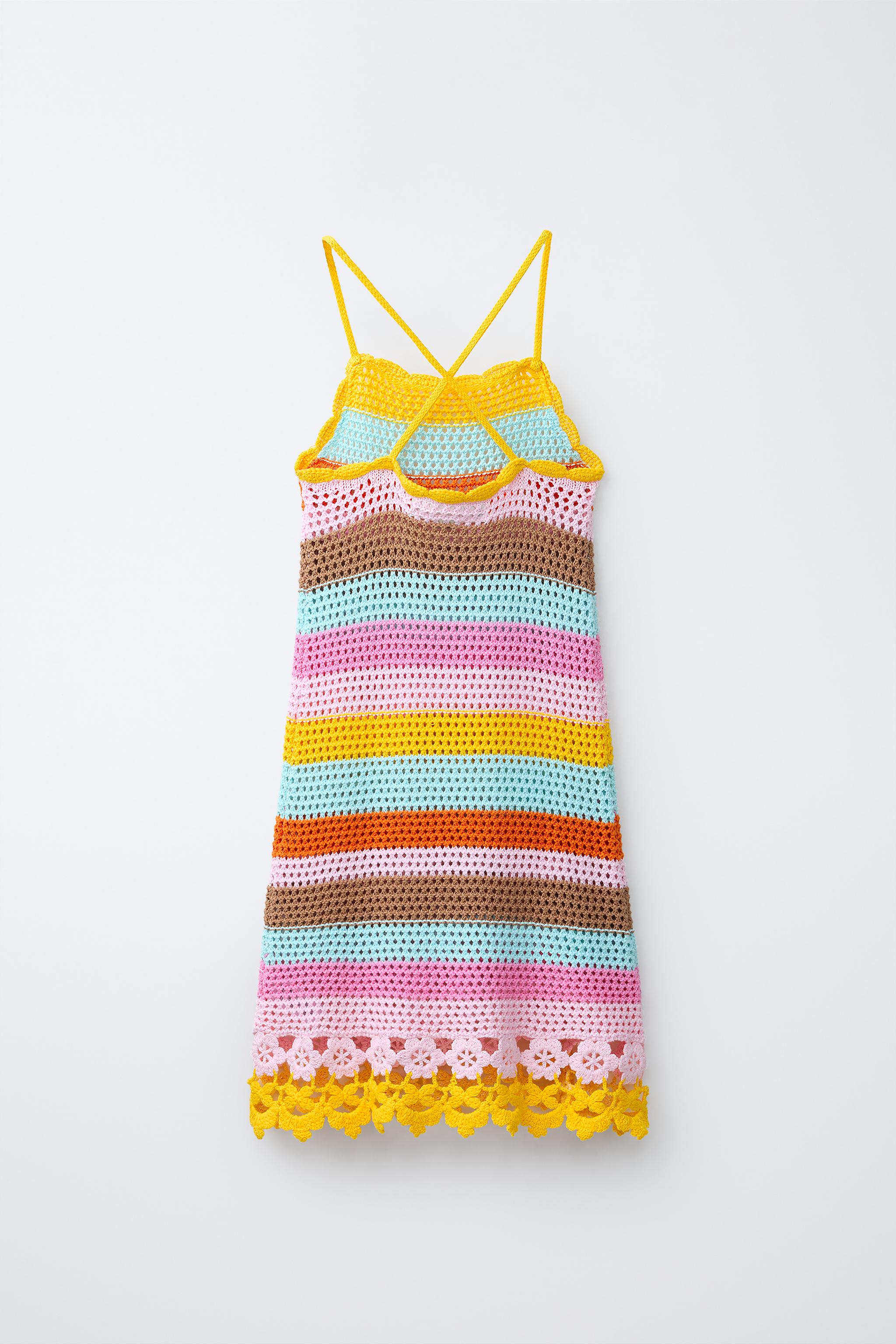 CROCHET KNIT DRESS - Multicolored | ZARA United States CROCHET KNIT DRESS - Multicolored | ZARA United States