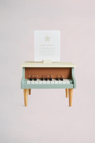 JUGUETE PIANO INFANTIL MADERA - Crudo / Azul de Zara