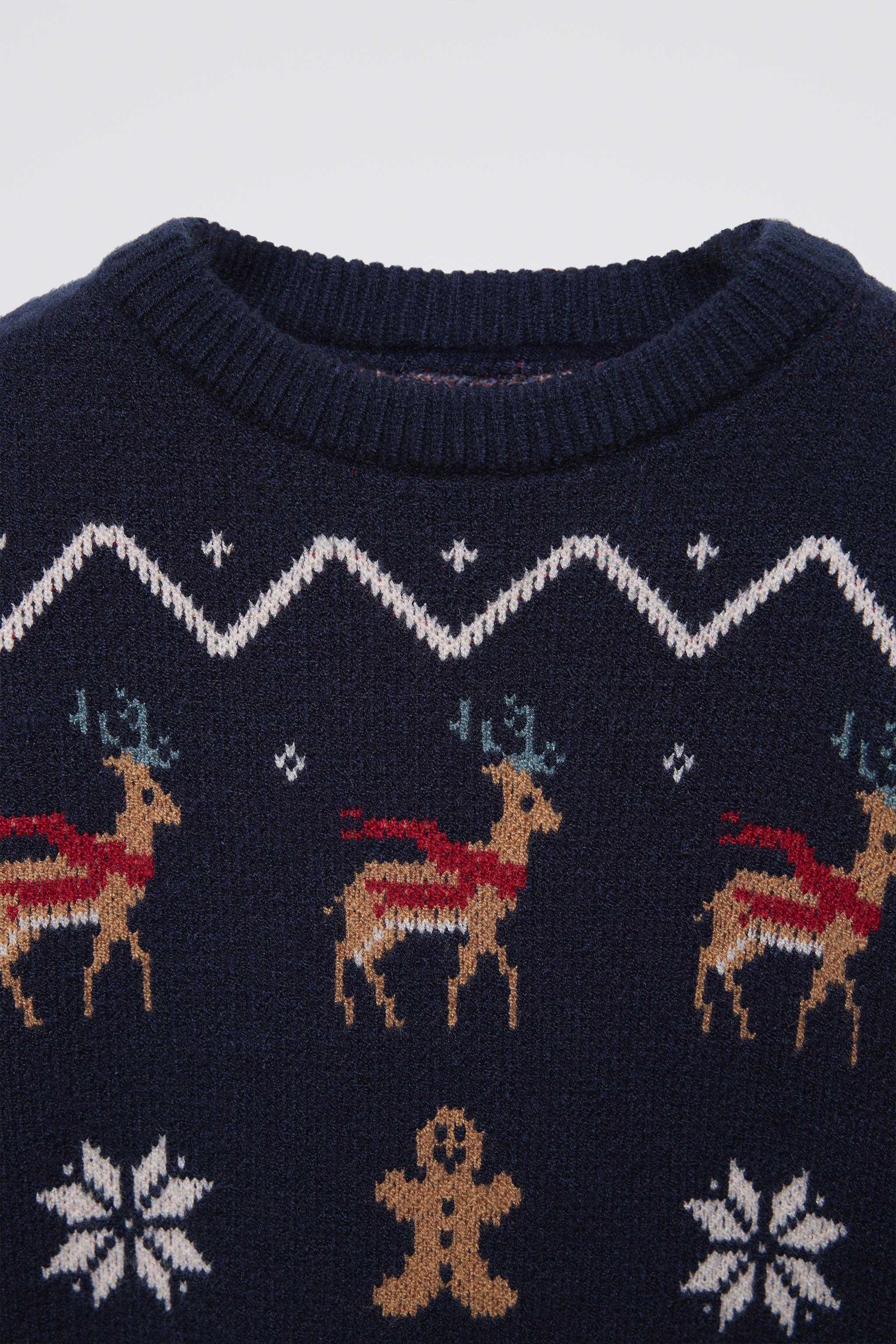 Zara Reindeer Christmas Sweater Size online 18/24