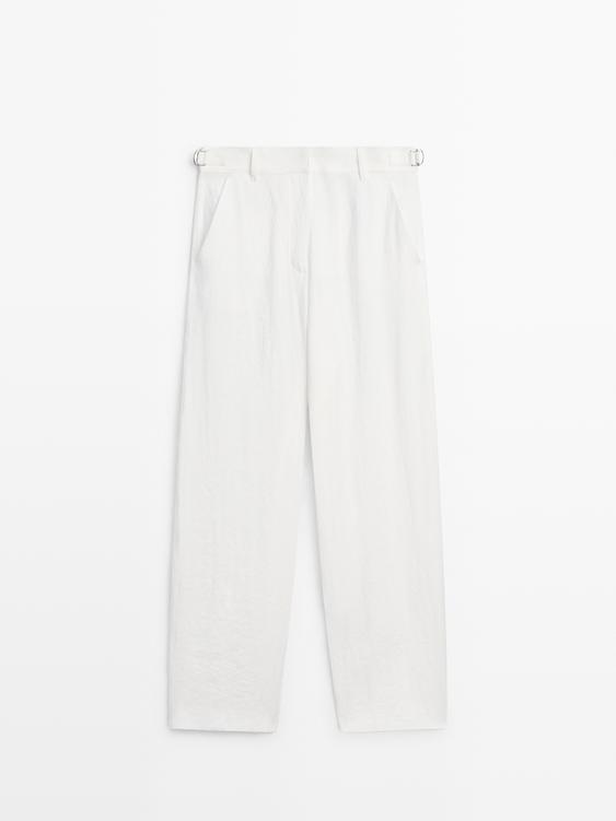 Flowing trousers with buckles from Zara - $180