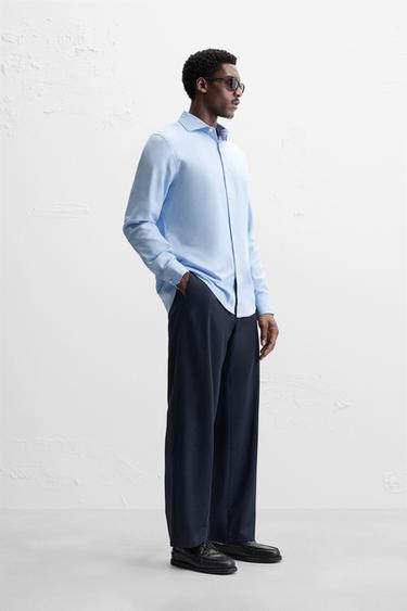 CHEMISE STRUCTURÉE EASY CARE - Bleu ciel de Zara - Image 3