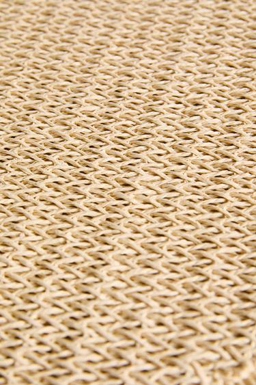 Zara FRINGED PAPER PLACEMAT (PACK OF 2) - Light beige