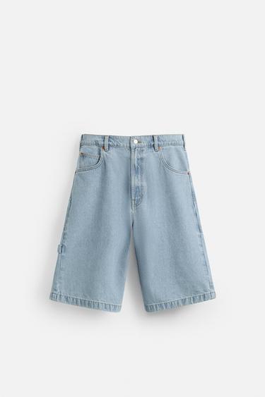 BERMUDA DENIM OVERSIZED FIT - Azul claro de Zara