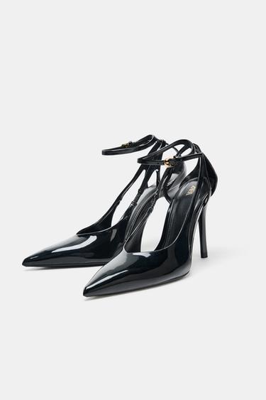 FAUX PATENT SLINGBACK SHOES - Black by Zara - Image 2