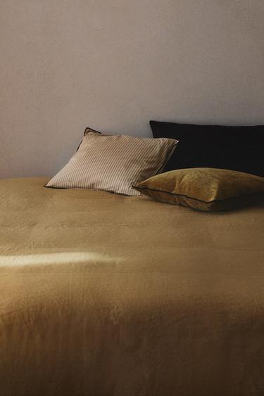 FADED LINEN DUVET COVER (140 G/M²) — Caramel 1