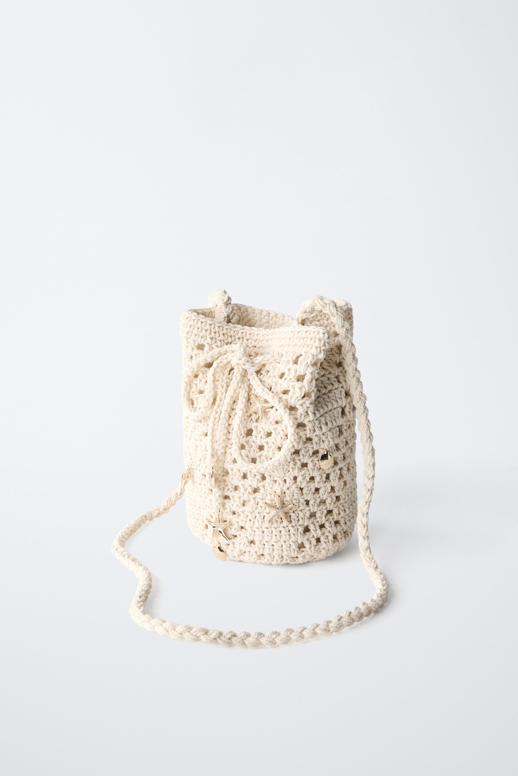 SAC BANDOULIÈRE CROCHET DÉTAILS BLEU MARINE