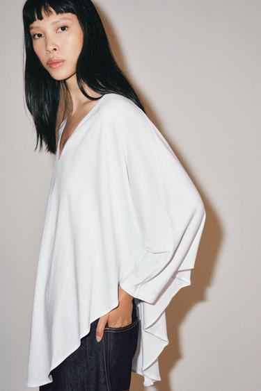 SUPIMA® CAPE T-SHIRT - White by Zara