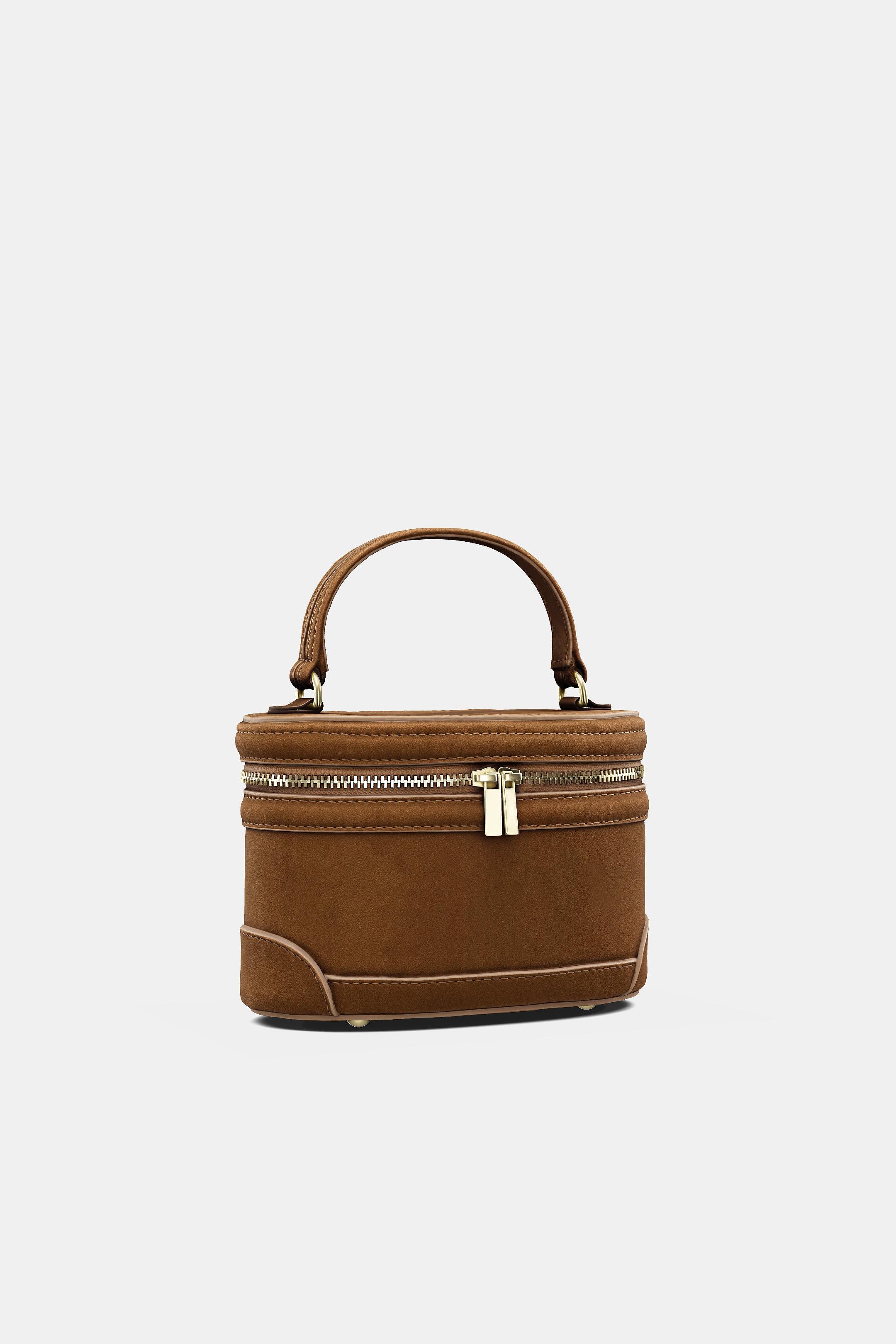 LEATHER VANITY BAG - Purple | ZARA United States