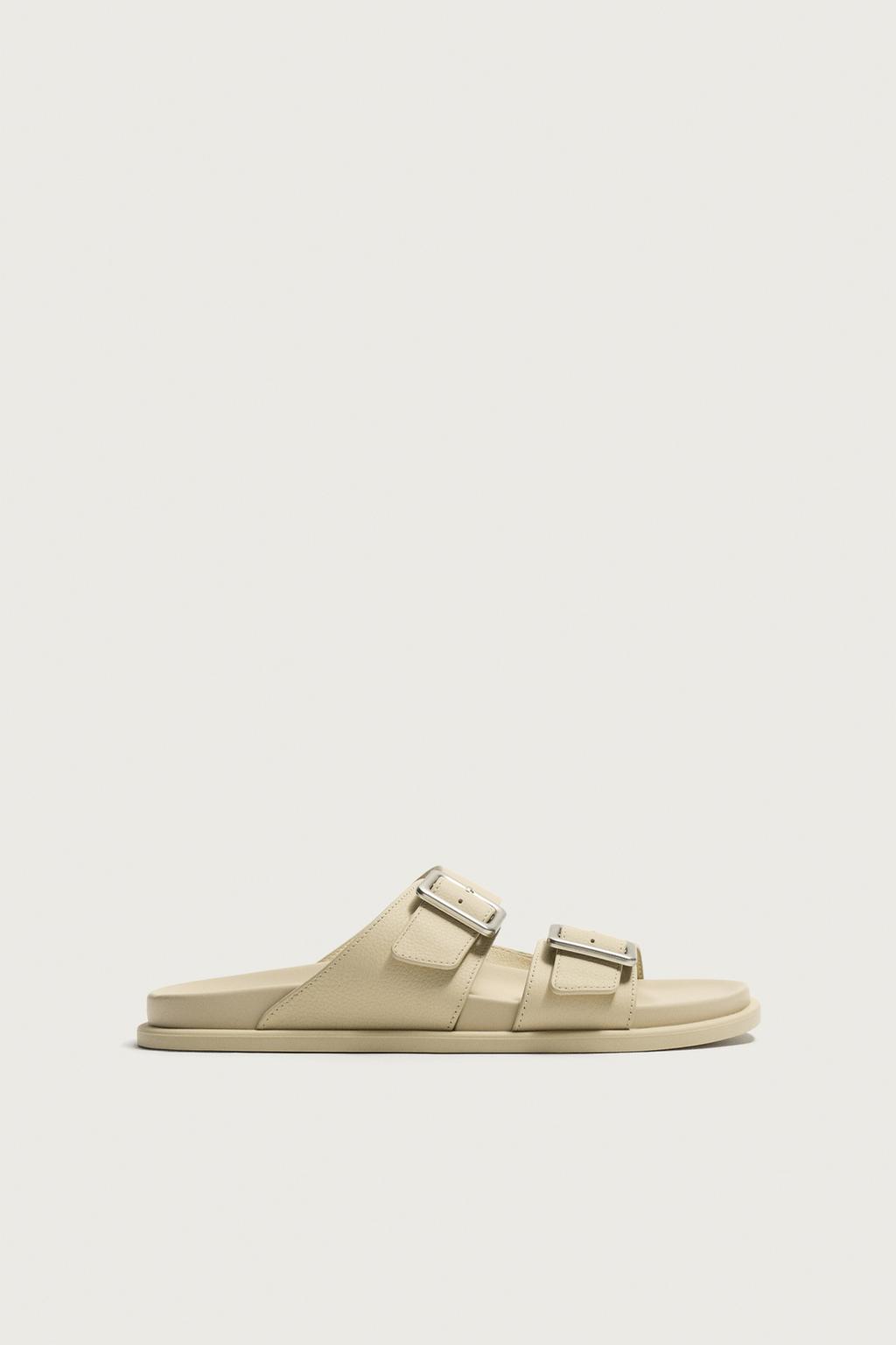 LEATHER STRAPPY SANDALS