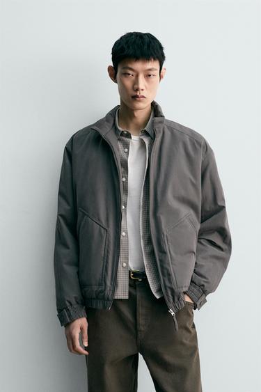 WATER-REPELLENT PADDED TECHNICAL JACKET - Anthracite Grey by Zara