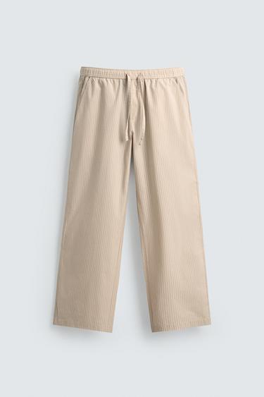 RELAXED FIT STRIPED TROUSERS - striped by Zara