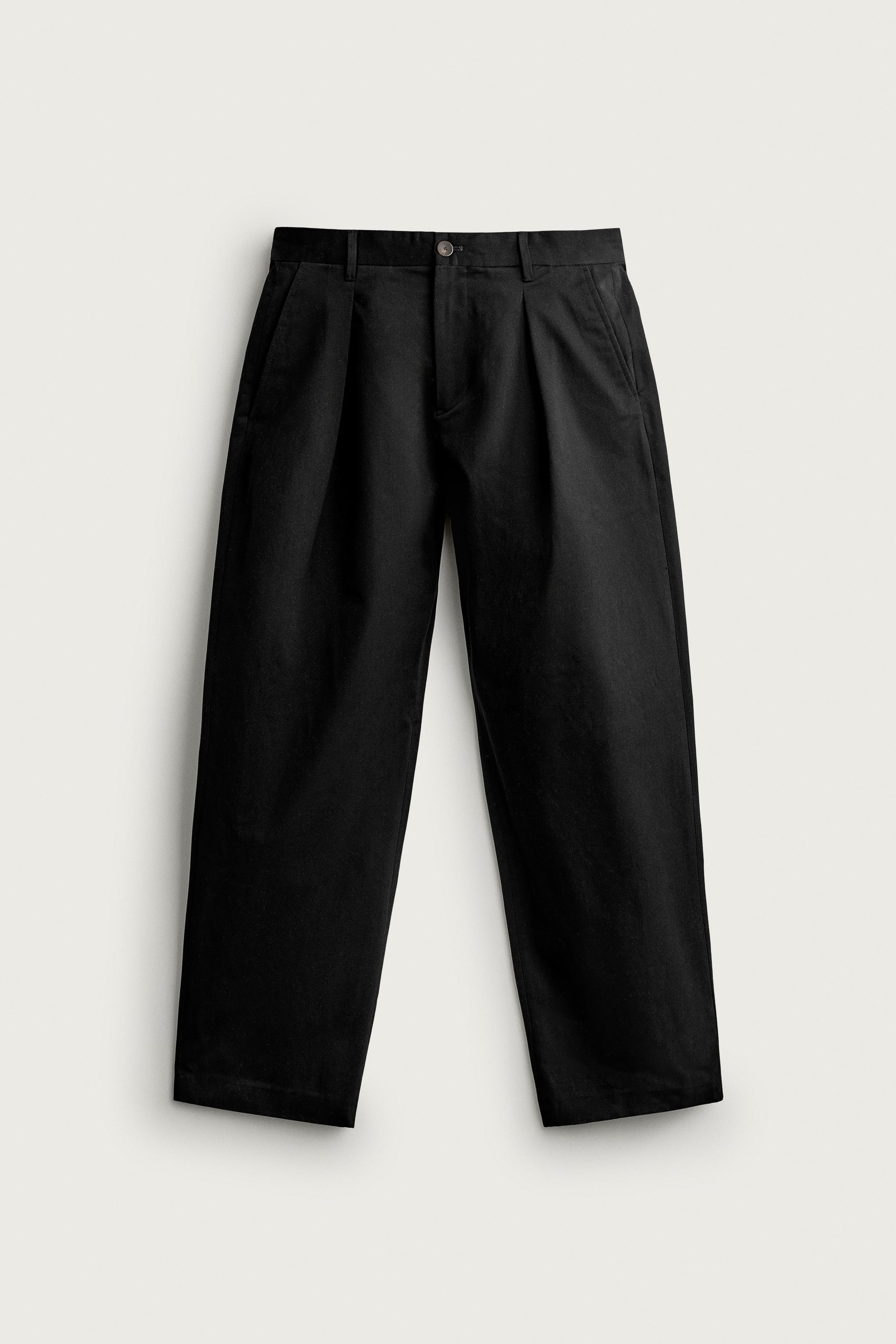 PLEATED REGULAR-FIT CHINO PANTS
