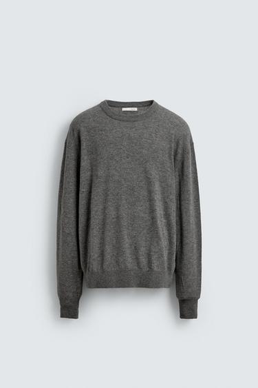 Zara WOOL BLEND JUMPER - Gray marl