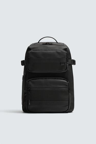 MOCHILA TÉCNICA MULTIPETOS - Negro de Zara - Imaxe 0