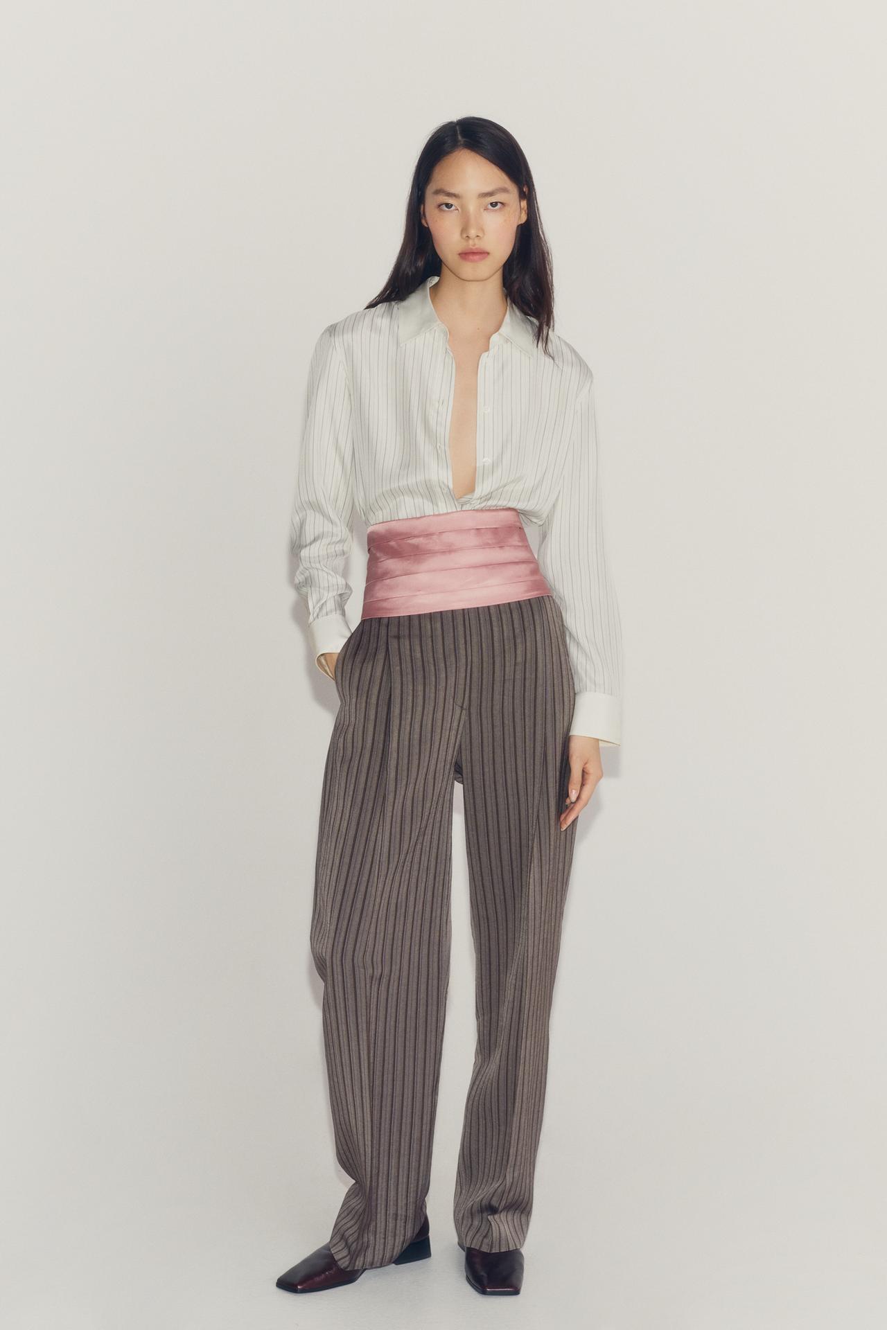 Брюки ZW COLLECTION в складку в полоску