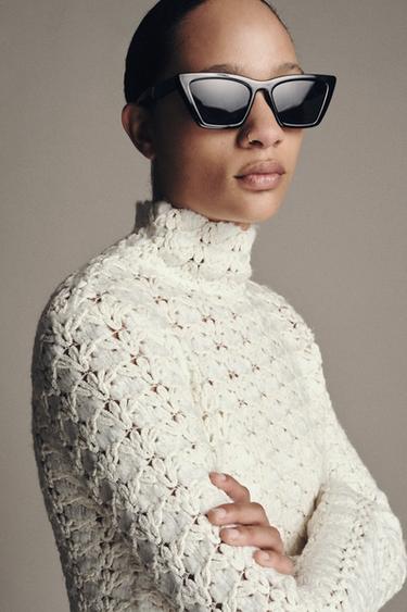 COMBINED KNIT JUMPER - Ecru by Zara