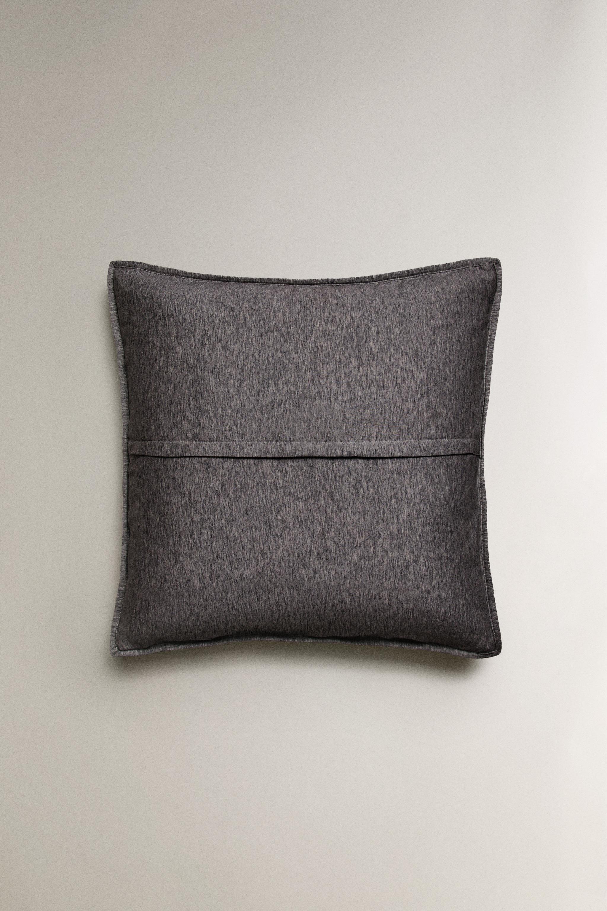 GRAY MELANGE JERSEY PILLOW SHAM FOR QUILT