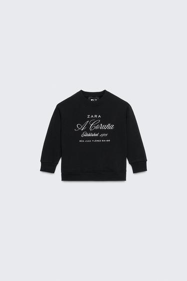 50TH ANNIVERSARY EMBROIDERED SLOGAN SWEATSHIRT - Black by Zara - Image 0