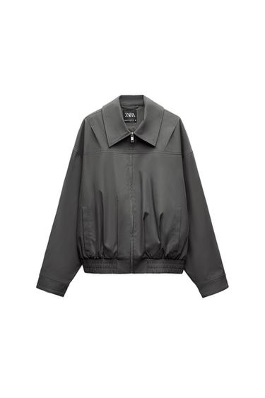 STRAIGHT WATER-REPELLENT BOMBER JACKET