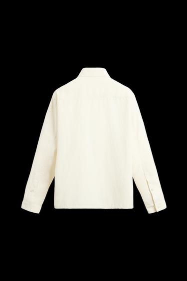 TECHNICAL OVERSHIRT WITH ZIP - Ecru by Zara