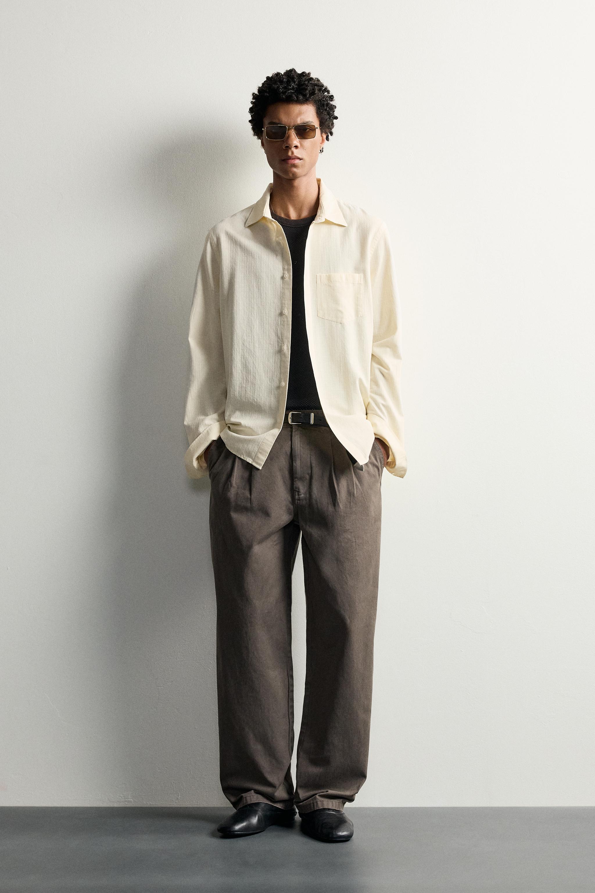 CHEMISE COUPE DÉCONTRACTÉE À EFFET DÉLAVÉ