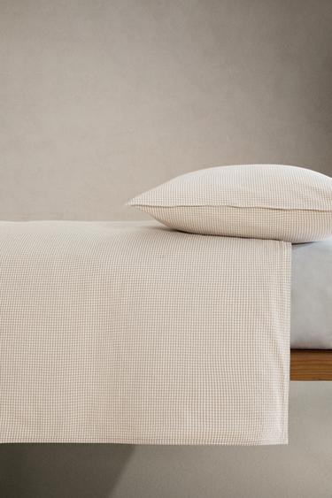 CHILDREN'S SEERSUCKER DUVET COVER - Greyish by Zara - Image 2
