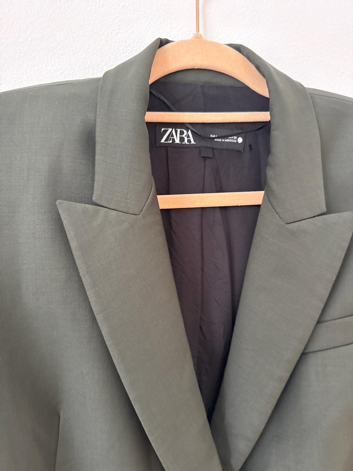 ZW COLLECTION DOUBLE-BREASTED WOOL BLEND BLAZER - Image 3