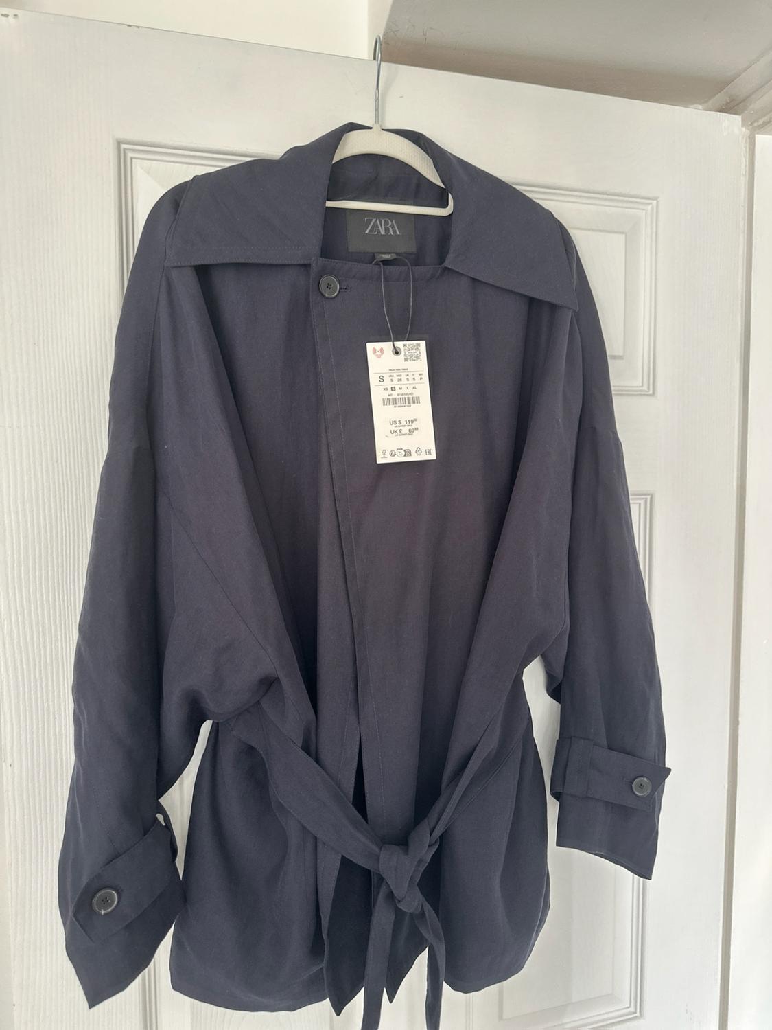 ZW COLLECTION SHORT FLOWING TRENCH COAT - Image 2