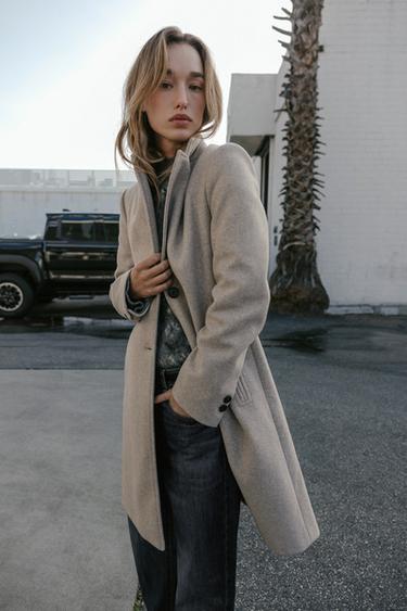 SOFT SHOULDER PAD COAT - camel by Zara - Image 5