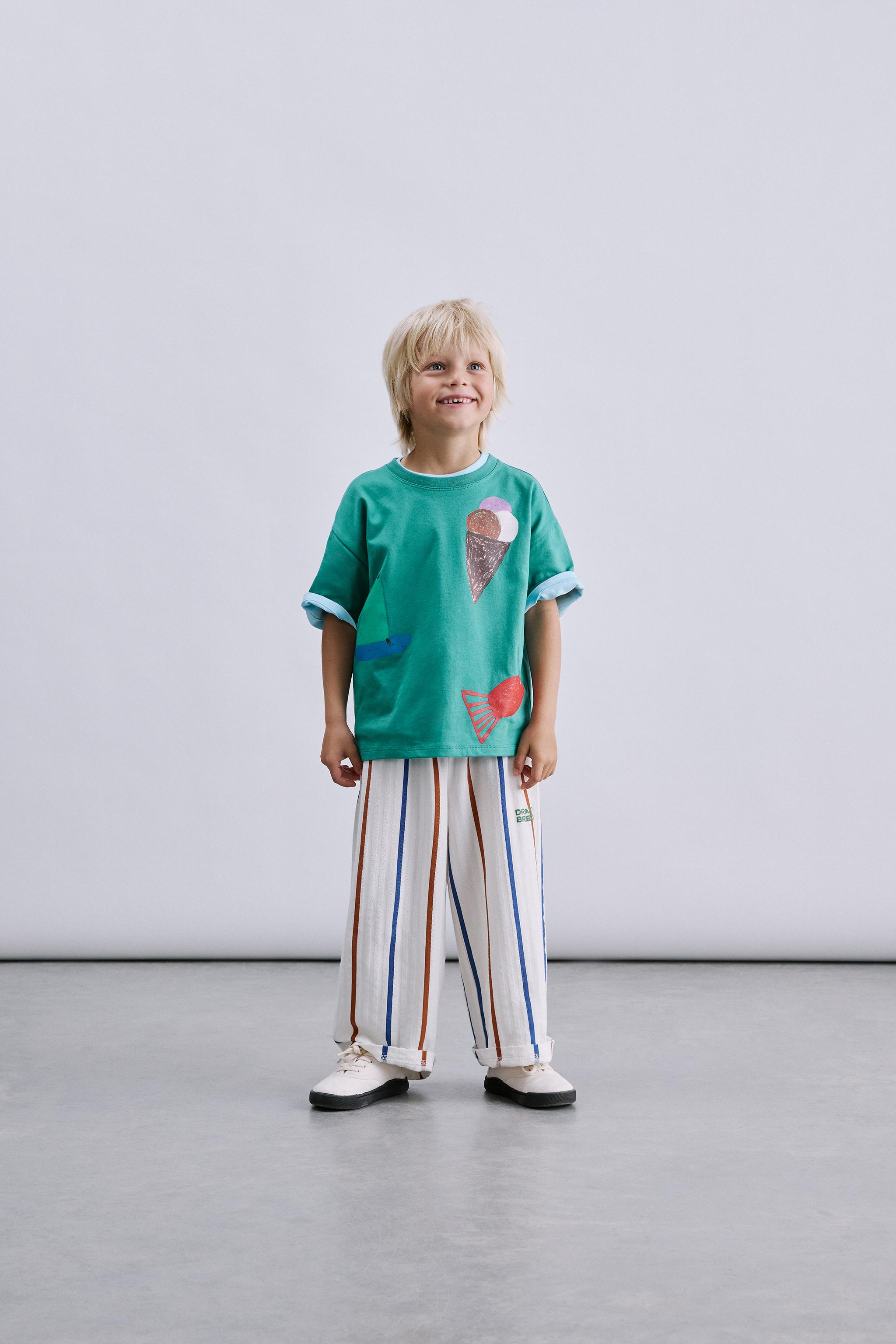 Детские футболки Zara ISABELLE VANDEPLASSCHE © ICE CREAM AND SAILBOAT T-SHIRT
