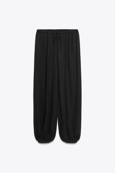 FLOWING BALLOON TROUSERS - Black by Zara - Image 0