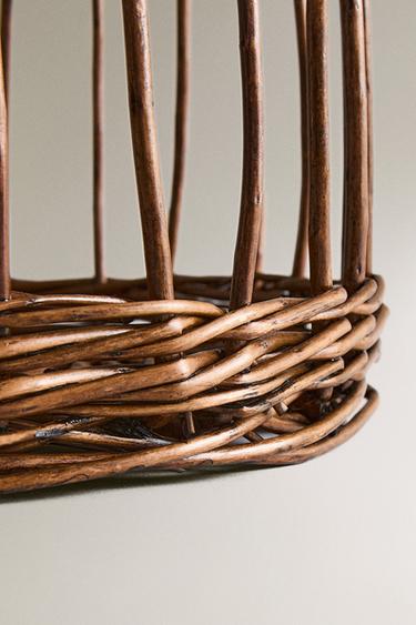 TALL RATTAN HAMPER - Dark brown by Zara - Image 3