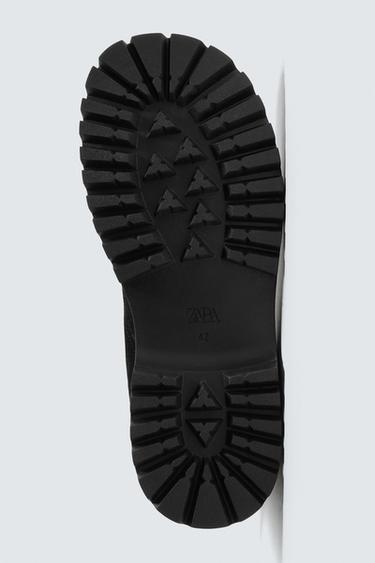 SPLIT SUEDE BOOTS WITH SHEEPSKIN LINING - Black by Zara - Image 3