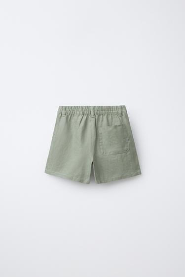 SHORT 100% LIN - Kaki de Zara - Image 1