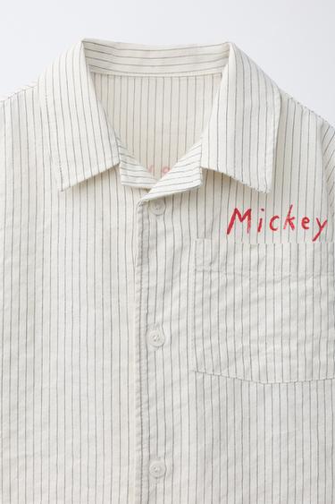 MICKEY MOUSE © DISNEY STRIPED SHIRT - Ecru by Zara - Image 2