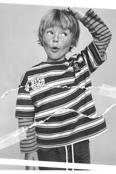 STRIPED UEFA CHAMPIONS LEAGUE ® T-SHIRT - Navy blue by Zara