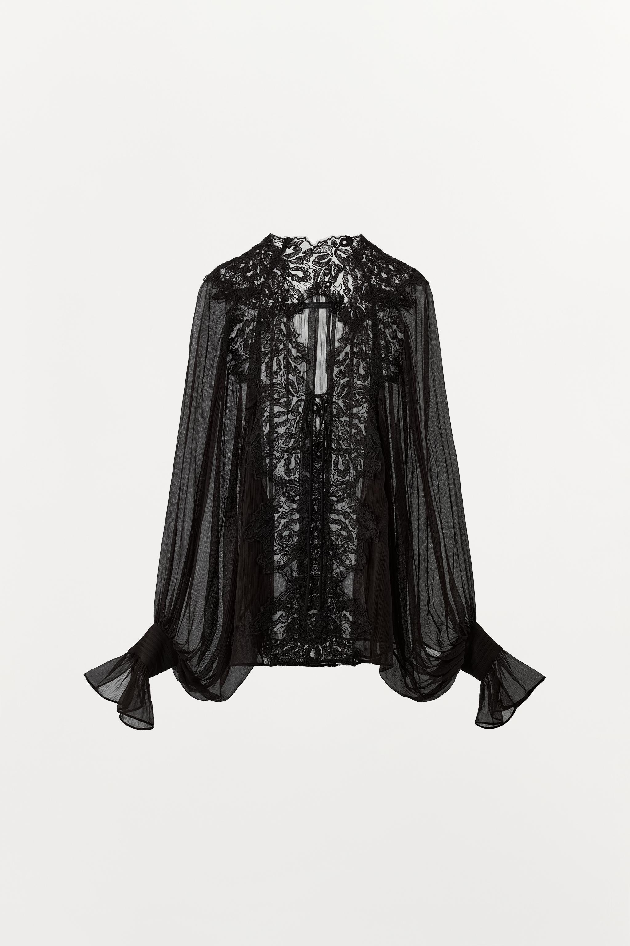 GEORGETTE LACE BLOUSE