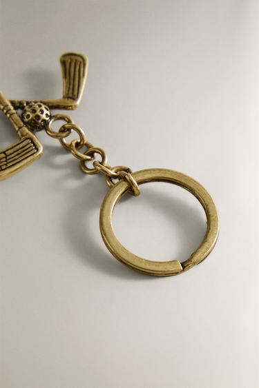GOLF CLUBS KEY RING - Aged gold by Zara - Image 3