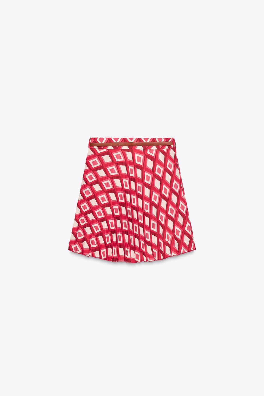 Thumbnail image for GEOMETRIC PRINT MINI SKIRT WITH BELT