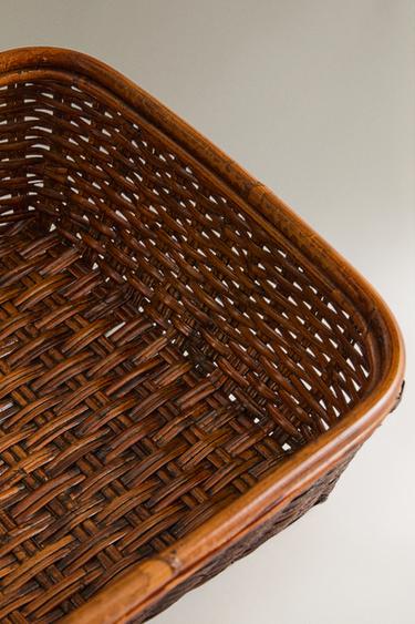 LONG RATTAN BASKET - Brown by Zara - Image 2