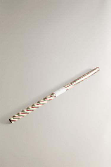 PAPIER CADEAU RAYURES BRILLANTES NOËL - Multicolore de Zara - Image 1