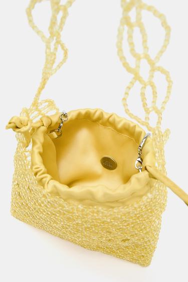 MINI SAC SEAU FANTAISIE - Jaune de Zara - Image 5