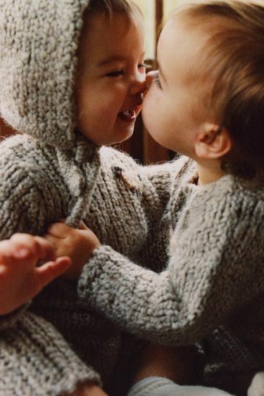 ZARA TIMELESS - KNIT JUMPSUIT WITH SHEEP DETAIL - Stone by Zara