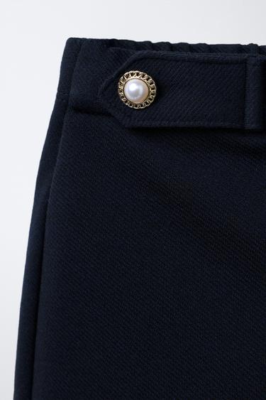 SHORT STRUCTURÉ À BOUTONS PERLES - Bleu marine de Zara - Image 2