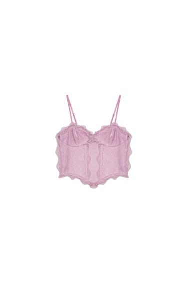 CORSETRY-INSPIRED LACE TOP
