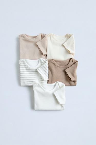 PACK CINCO BODIES TOSTADOS - Tostado de Zara