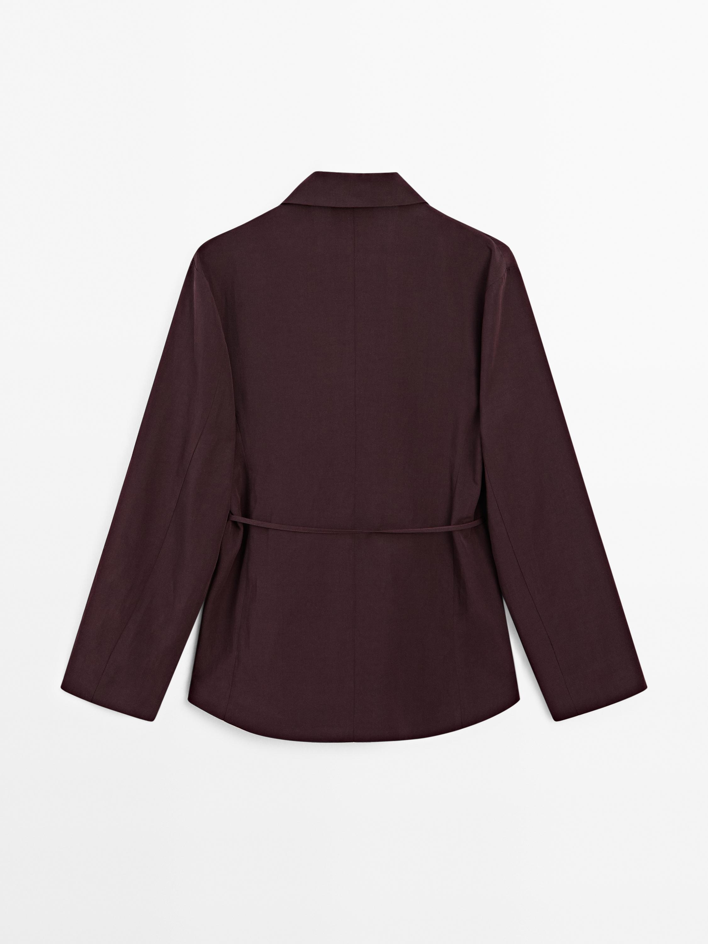 Semi-textured blazer with belt - various | ZARA United States