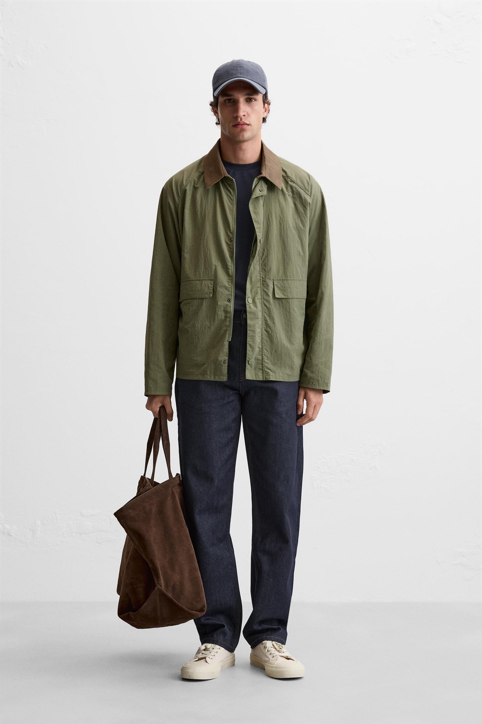 Green jacket zara online