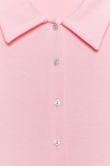 CHEMISE FLUIDE À MANCHES LONGUES - Rose de Zara - Image 6
